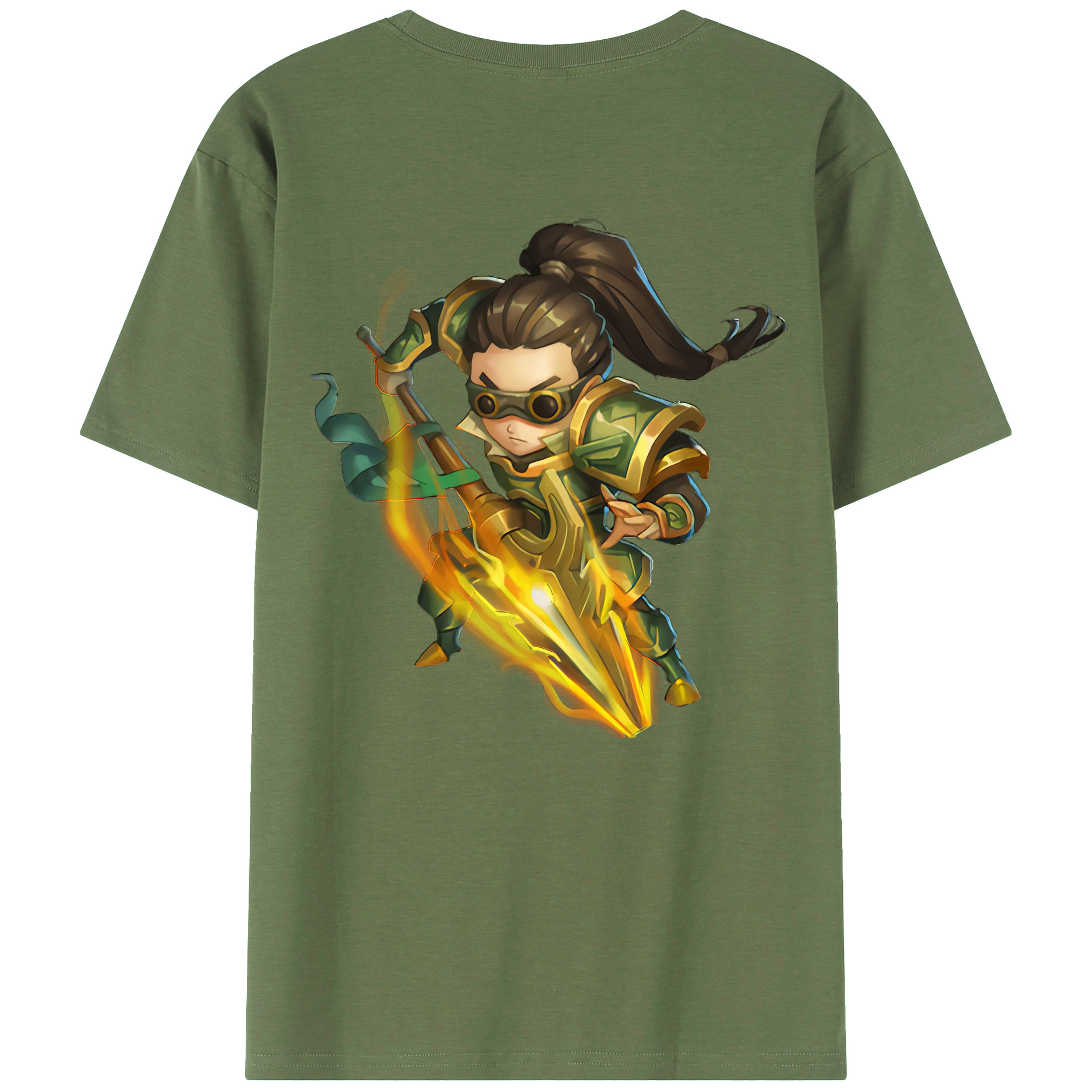 （画像用） リーグ・オブ・レジェンド League of Legends LOL 綿100％ メンズ半袖Tシャツ（バックプリント） 通気性